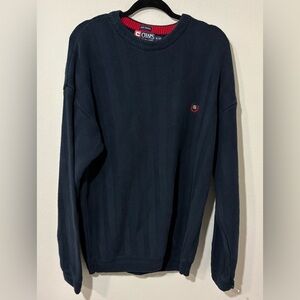 Chaps Ralph Lauren Navy Blue Knit Sweater XL